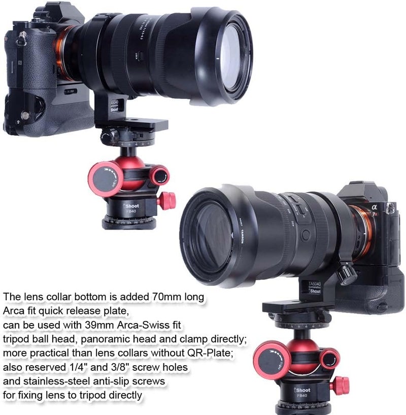 iShoot Tripod Mount Ring Lens Collar Compatible with Tamron 50-400mm f/4.5-6.3 Di III VXD A067, Lens Support Holder Bracket Bottom is Arca-Swiss Fit Quick Release Plate Dovetail Groove - Image 5